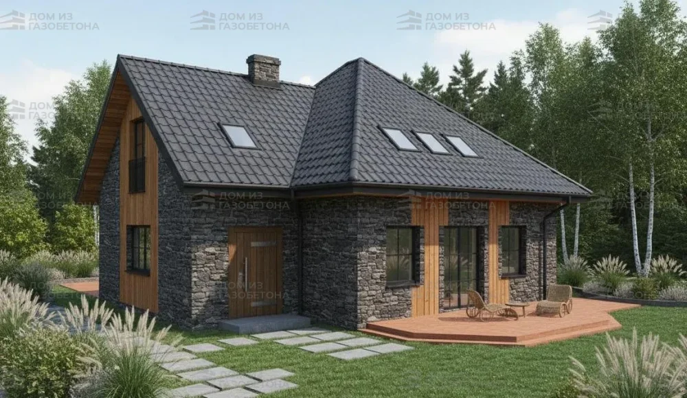 Проект Двухэтажный дом 11 на 12, 163 м2