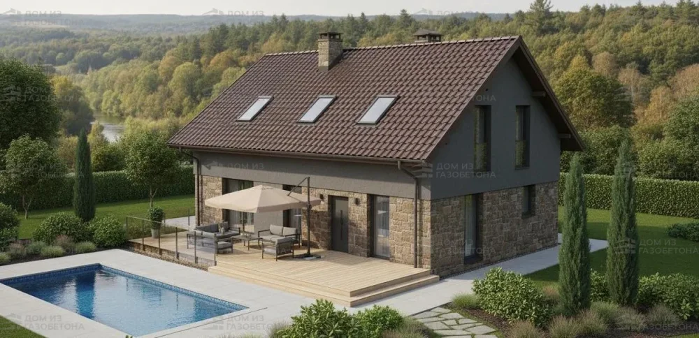 Проект Двухэтажный дом 14 на 9, 138 м2