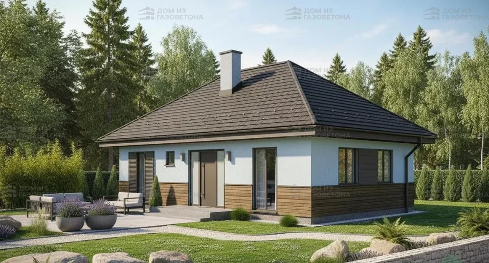 Проект Одноэтажный дом 13 на 13, 116 м2