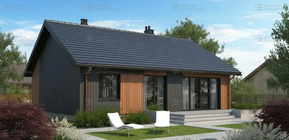 Проект Одноэтажный дом 11 на 10, 78 м2