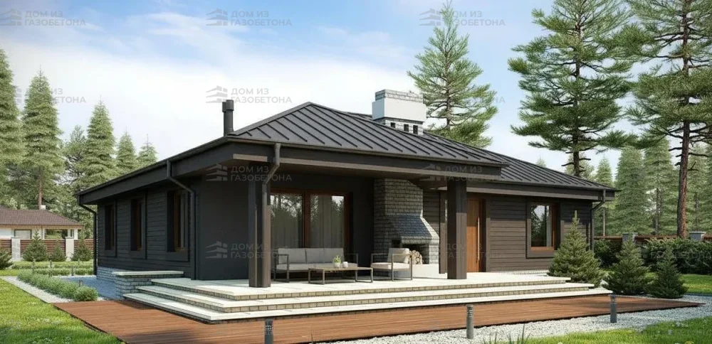 Проект Одноэтажный дом 13 на 18, 130 м2