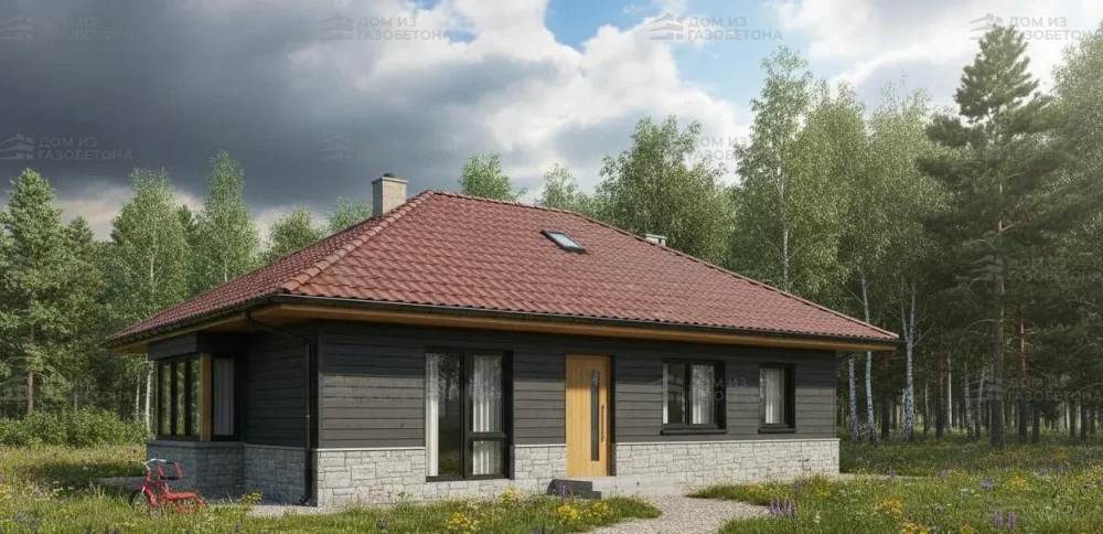 Проект Одноэтажный дом 15 на 10, 102 м2