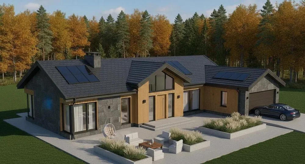 Проект Одноэтажный дом 14 на 22, 213 м2