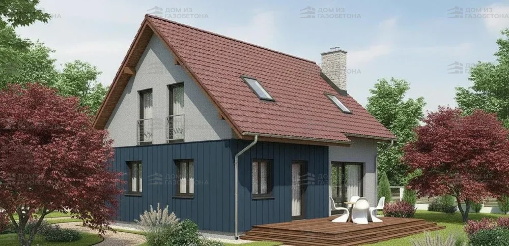 Проект Двухэтажный дом 11 на 9, 118 м2