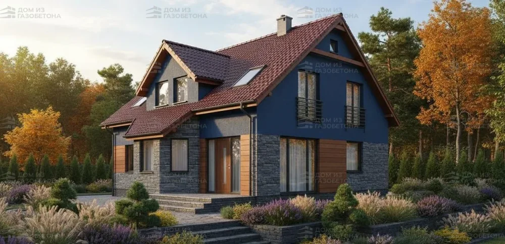 Проект Двухэтажный дом 11 на 14, 153 м2