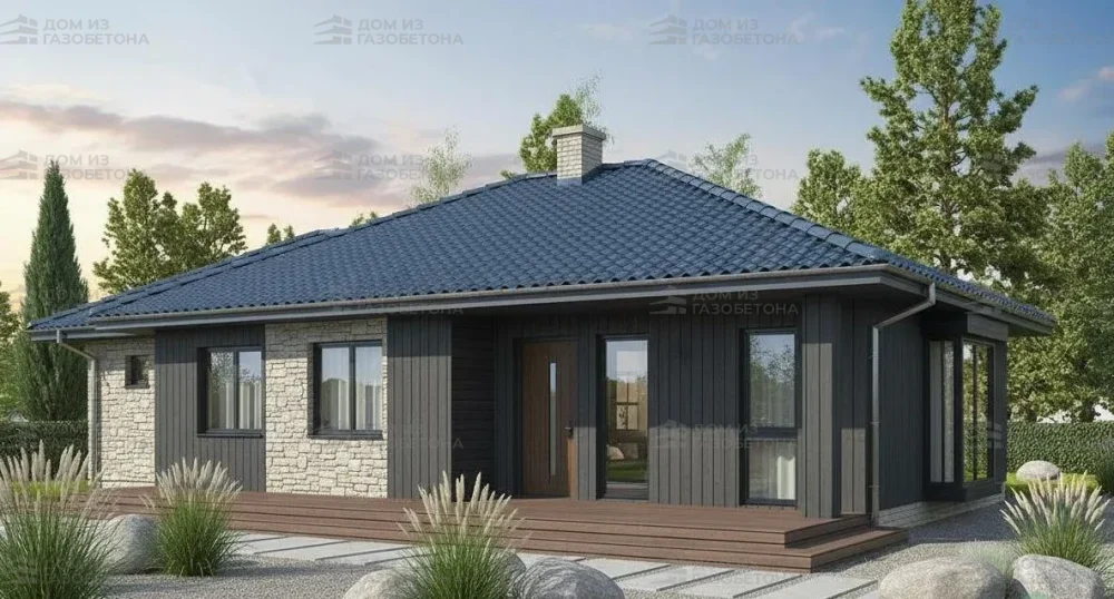 Проект Одноэтажный дом 16 на 10, 106 м2