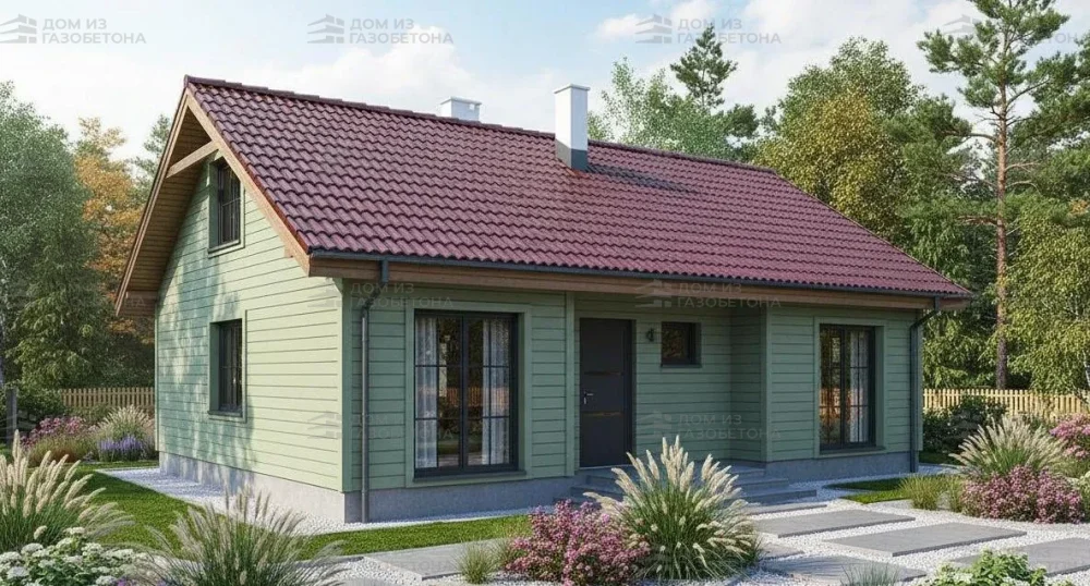 Проект Одноэтажный дом 12 на 10, 90 м2