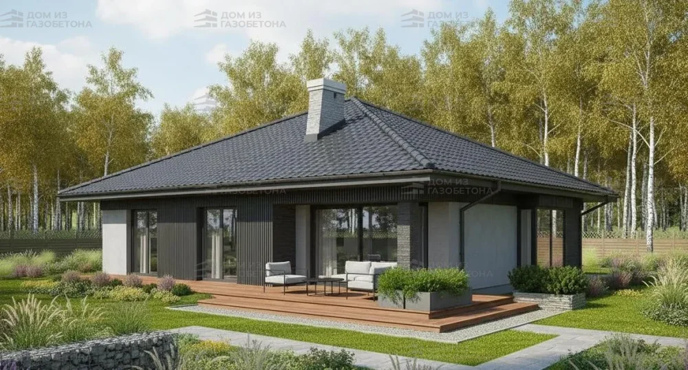 Проект Одноэтажный дом 14 на 17, 147 м2