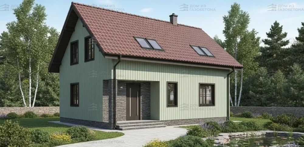 Проект Двухэтажный дом 10 на 8, 117 м2